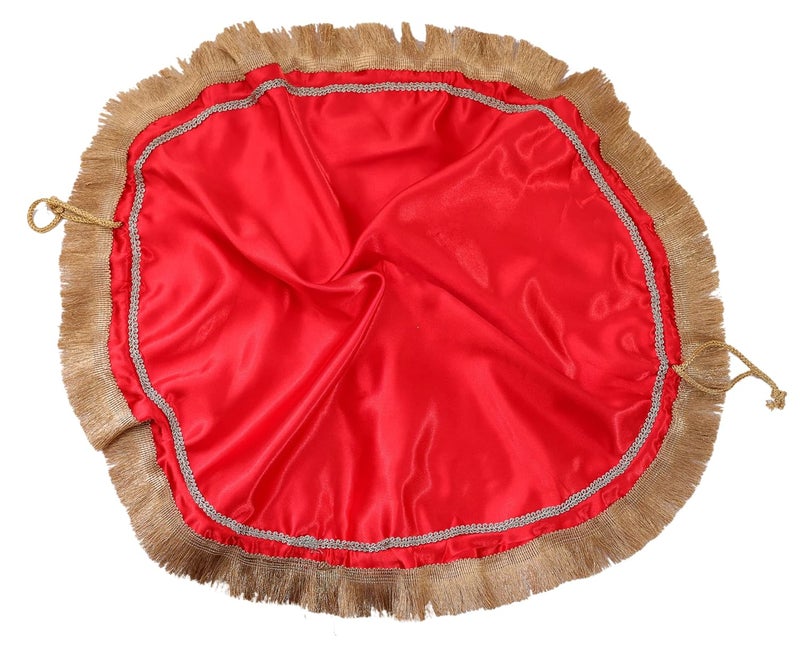 THE BRIDE MADE Women’s Red Premium Double Layer Potli Bag – Large Wedding & Sagan Gift Pouch - Image 1