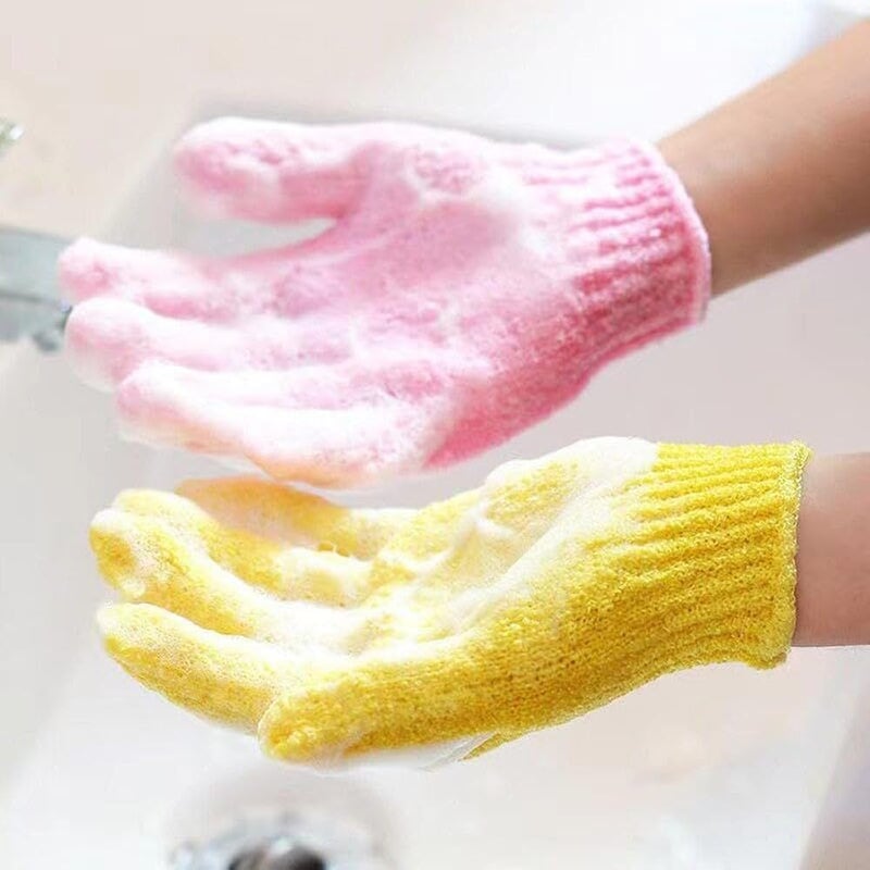Bath Exfoliating Gloves 3 Pairs – Premium Shower Exfoliator Mitts for Smooth Skin, Reusable Body Scrub Gloves for Men & Women, Improves Absorption of Skincare Products, Durable Design - Image 4