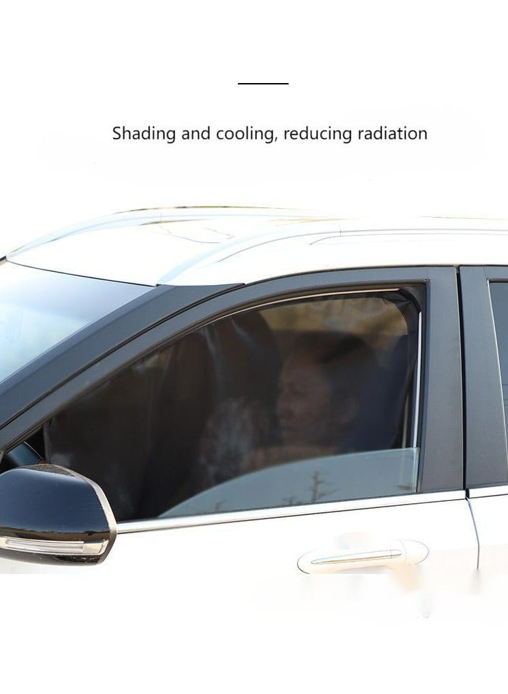 Car Window Sun Shades, Magnetic Curtain，Baby Window Shades Protection from Sun Heat and UV，Window Mesh Screen for Privacy Blackout, Breastfeeding (Front Seat, 2 Pack) - Image 5