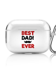 Stylizedd Classic Clear printed Case for Apple AirPods Pro 2nd Generation Thin Transparent Cover [Designed for Apple AirPods Pro 2nd Generation] - Best Dad Ever  - Image 1