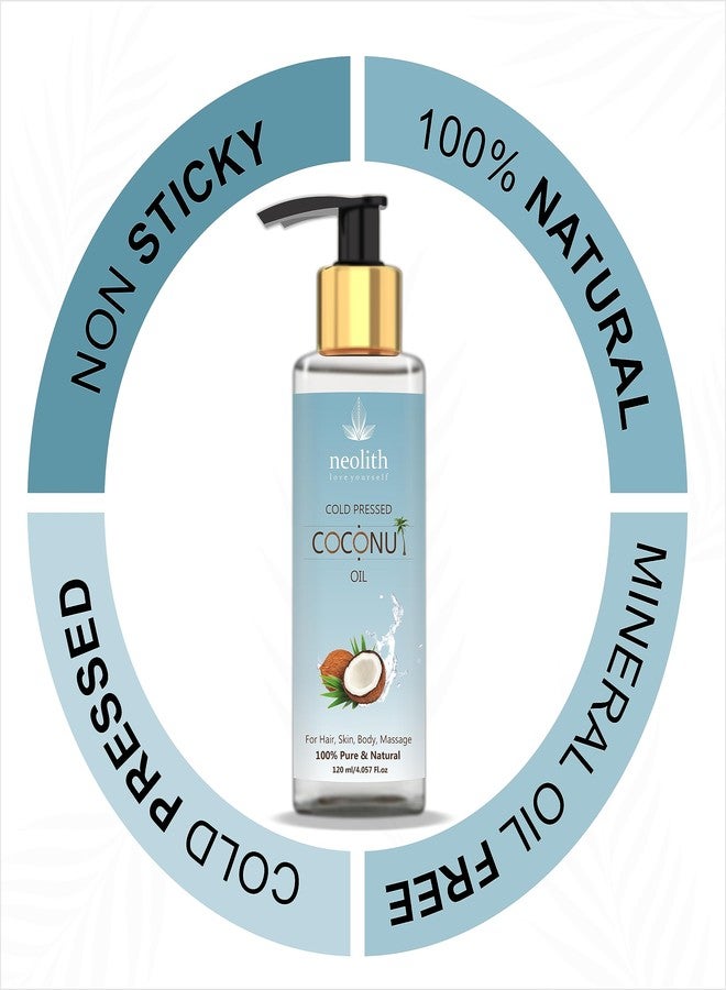 نيوليث زيت جوز الهند نيوليث النقي 100%، طبيعي، معصور على البارد || للشعر الجاف والمجعد، وفروة الرأس الجافة، والبشرة والجسم || 120 مل - Image 4