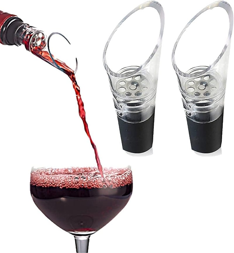 Trovety Aerators For Wine – 2-in-1 Diffuser Oxygenator and Pouring Dispenser for Enhanced Smoother Flavors of Red Wines – Silicone Aeration Breather (2 Pack Wine Aerator Pourer) - Image 1