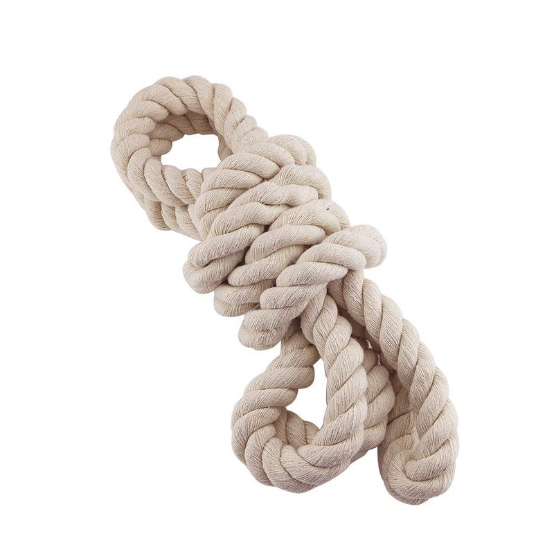 Faxco 10ft Natural Twisted Cotton Rope Strong Triple-Strand Rope for Sports, Crafts, Indoor Outdoor Use Tug of War Rope - Image 2