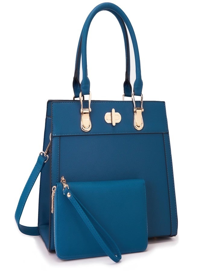 Soperwillton Purse Set Women Tote Handbag Shoulder Bag Top Handle Satchel Work Bag Crossbody Matching Wallet 2pcs - Image 1