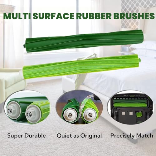 GIB cleaningtool Replacement Parts for iRobot Roomba s9 (9150) s9+ s9 plus (9550) S-Series Vacuum Cleaner, Multi-Surface Rubber Roller Brushes, 2 Sets - Image 5