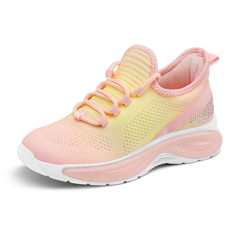 RUNSIDE Girls Lightweight Sneakers Kids Lace-up Tennis Running Shoes, Breathable Walking Shoes for Toddler/Little Kid/Big Kid - Image 1