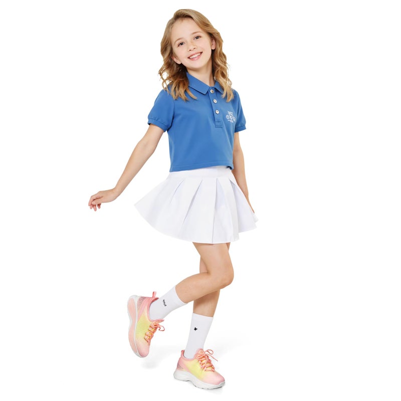 RUNSIDE Girls Lightweight Sneakers Kids Lace-up Tennis Running Shoes, Breathable Walking Shoes for Toddler/Little Kid/Big Kid - Image 2