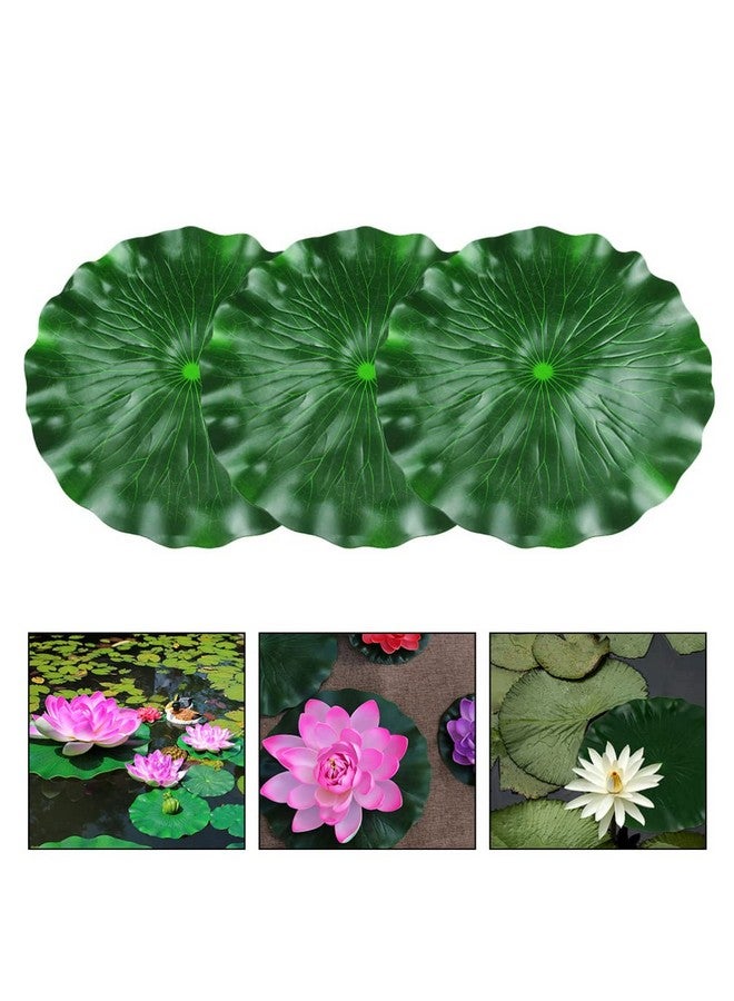 DOITOOL Lily Pads For Ponds Artificial Floating Foam Lotus Leaves 3Pcs Realistic Lily Pads Leaves Artificial Water Lily Pads Ornaments For Pond Pool Aquarium Water Decoration (40X40Cm)  - Image 4
