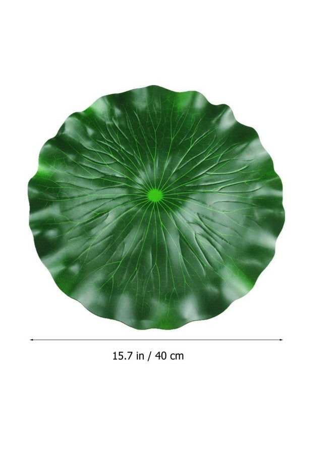 DOITOOL Lily Pads For Ponds Artificial Floating Foam Lotus Leaves 3Pcs Realistic Lily Pads Leaves Artificial Water Lily Pads Ornaments For Pond Pool Aquarium Water Decoration (40X40Cm)  - Image 3