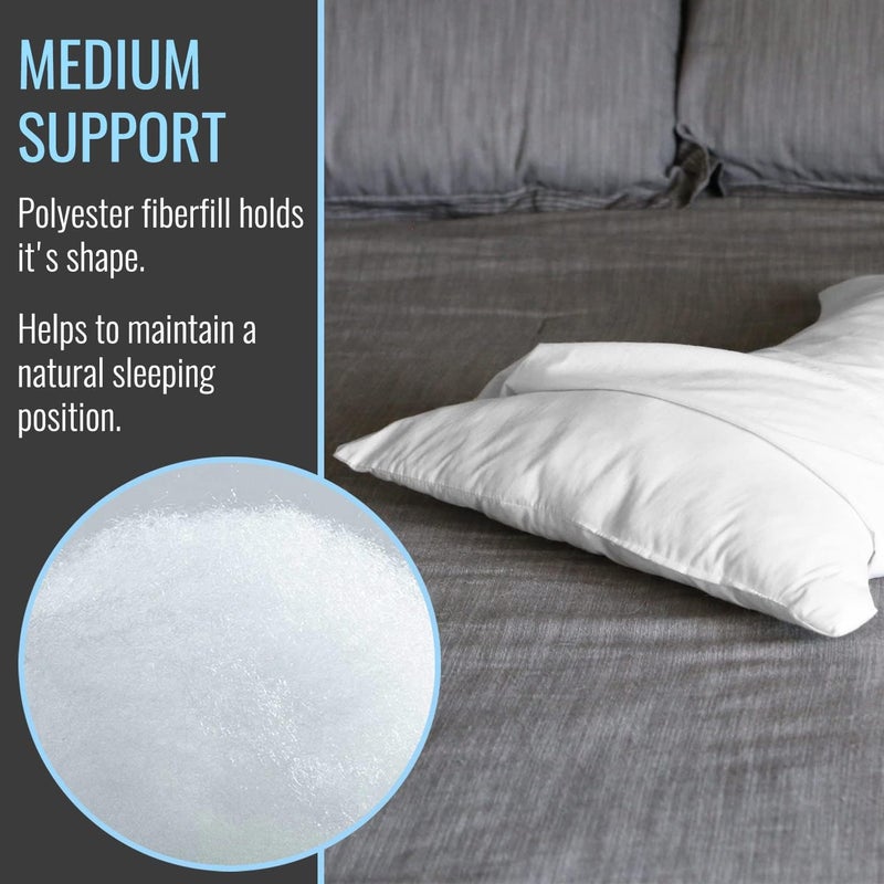 DMI Neck Pillow for Cervical Neck and Shoulder Support to Relieve Pain and Headaches with Removable Cover Medium Support White - Image 4