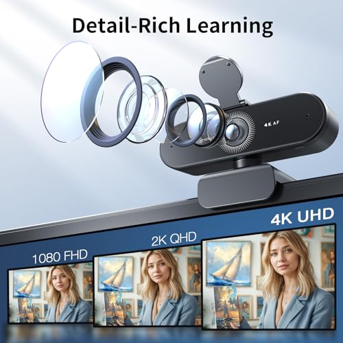 EMEET NOVA 4K Webcam for PC Ultra 4K HD PDAF Autofocus Dual Omnidirectional Mics 73 FOV Auto Light Correction USBA Privacy Cover Ideal for HighEnd Business MeetingsLive Streaming - Image 3