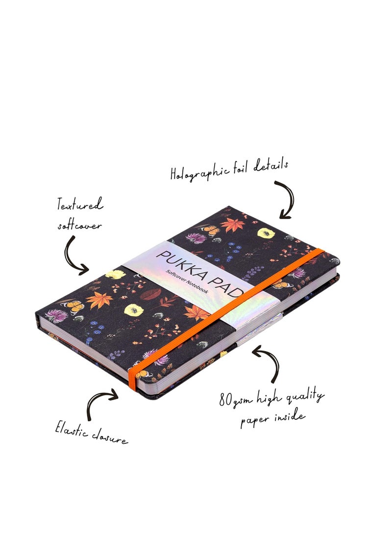 Pukka Pad Bloom Softcover Pad Notebook – 21 x 13cm – Pack of 3 Floral Designs, Black - Image 3