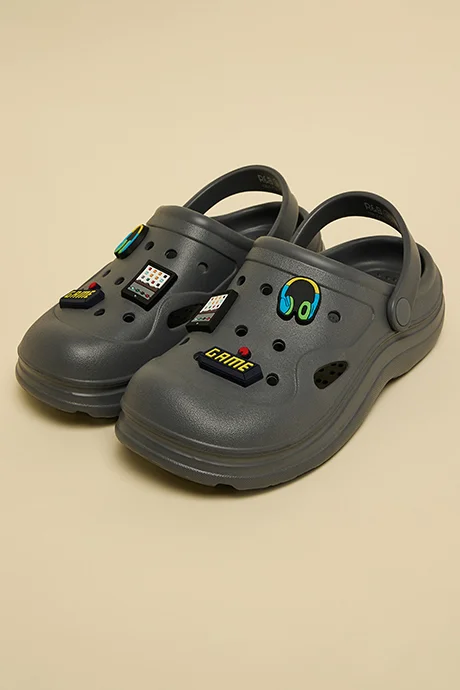 R&B Charm Detail Slingback Clogs