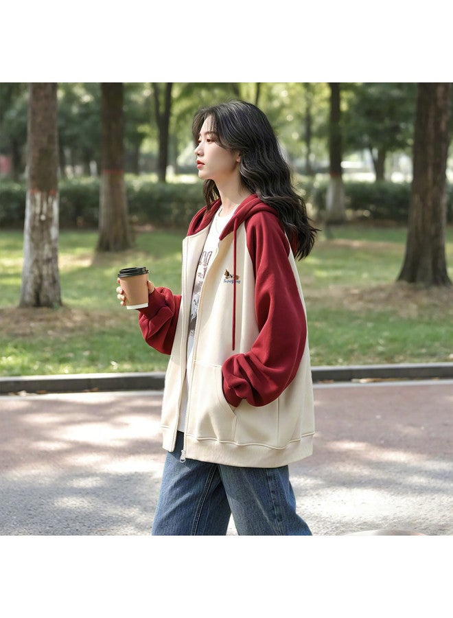 Flying in the snow Hooded Cardigan Sweatshirt Women 2025 New Arrival Autumn Winter Versatile Casual Lazy Outfit Women - Image 3