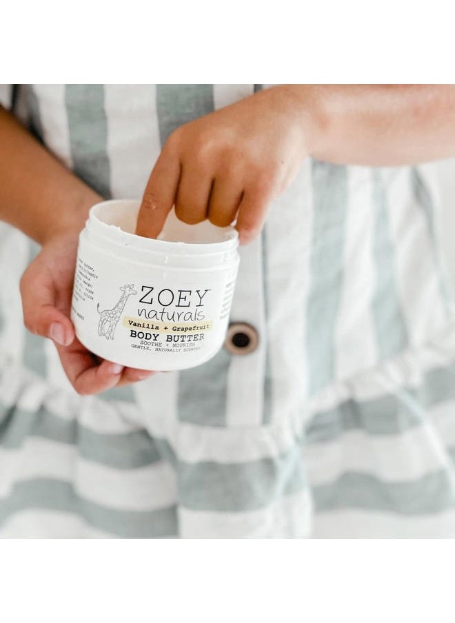 Absolutely Natural - Zoey Naturals Vanilla Grapefruit Body Butter - 4 ounces with Nourishing Shea Butter and Coconut Oil - Paraben Free Vegan, Made in USA - Image 1
