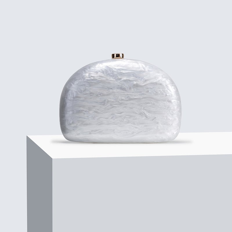 Women'S New Semicircle Pressure Bag Acrylic Evening Bag Shoulder Crossbody Wedding Banquet Clutch - Image 5