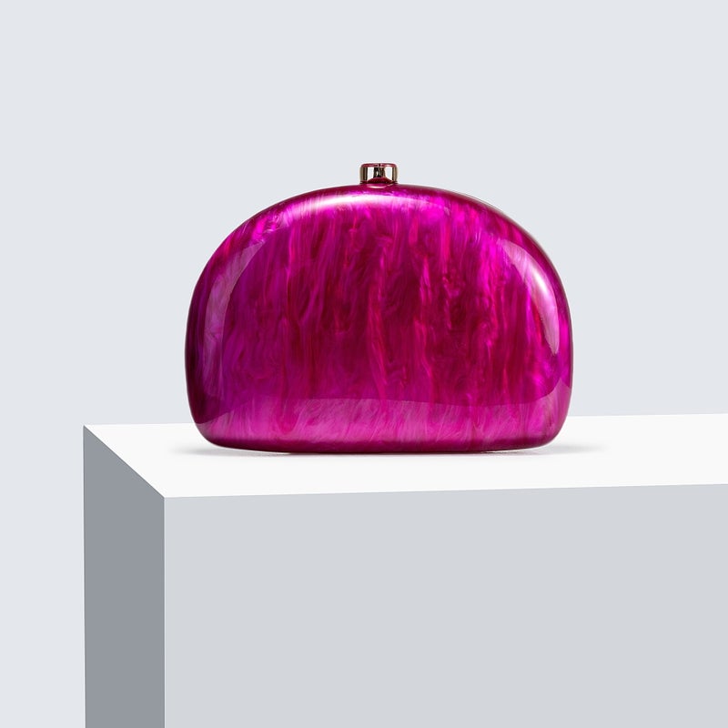 Women'S New Semicircle Pressure Bag Acrylic Evening Bag Shoulder Crossbody Wedding Banquet Clutch - Image 4