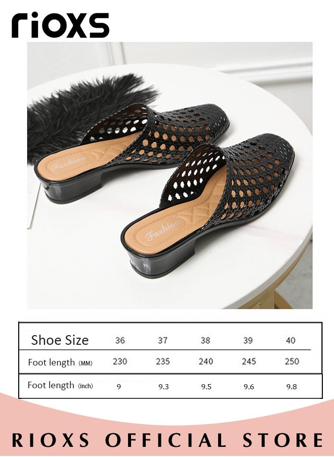 Women's Flat Sandals,Hollow Square Toe Slippers,Casual Mary Jane Shoes For Summer,Fashion Mesh Mule Flats,Daily Dress Shoes For Women Ladies,Work Shopping Stroll Shoes - pzsku/Z020FAD226FE60DE1C2B0Z/45/_/1699414970/2d4f82d4-bb3b-4480-a859-04afaad45f3e