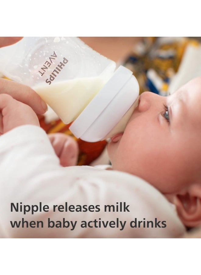 Avent Philips Avent Natural Response Baby Bottle - 3 x 260ml Baby Milk Bottle for Newborns and Up, BPA Free, 1+ Months (Model SCY903/03) - Image 4
