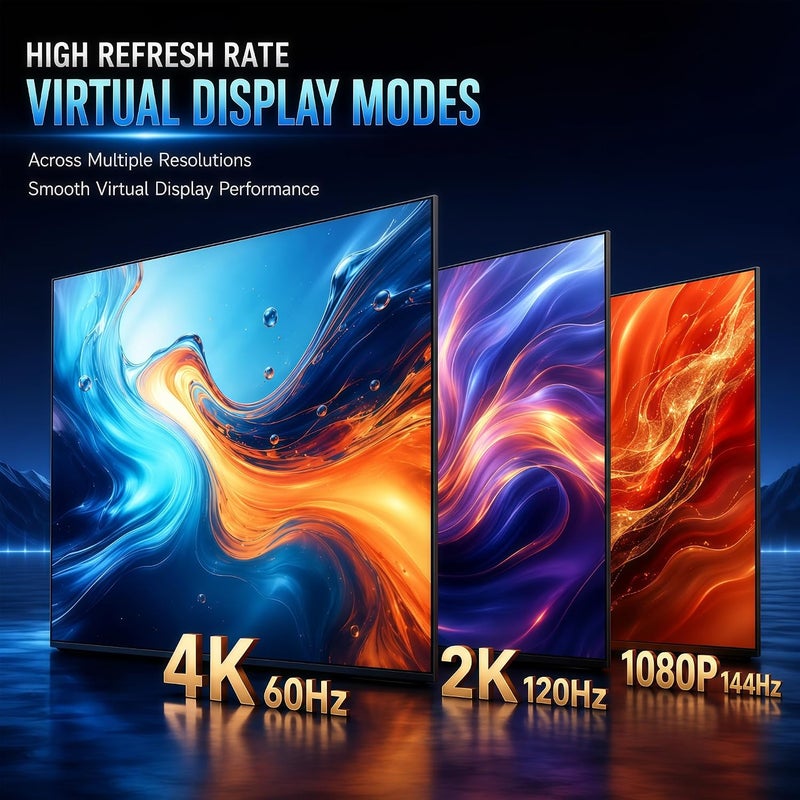 فييران قابس وهمي Headless Ghost Display Emulator DDC EDID Emulator شاشة مزيفة متوافقة مع HDMI 4K@60Hz - عبوة من 3 - Image 3