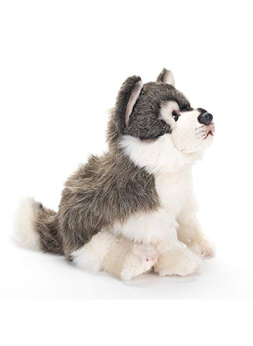 DEMDACO Small Wolf Friend Wispy Charcoal Children's Plush Stuffed Animal Toy  - Image 2
