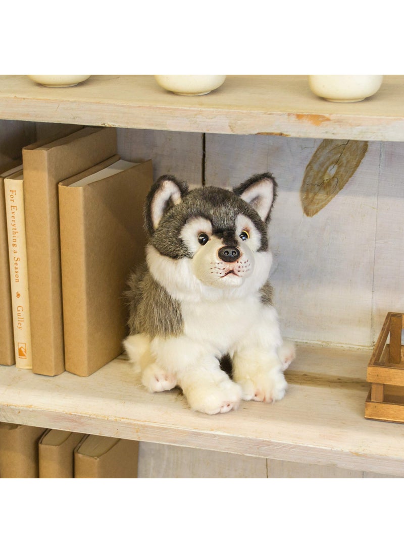 DEMDACO Small Wolf Friend Wispy Charcoal Children's Plush Stuffed Animal Toy  - Image 3