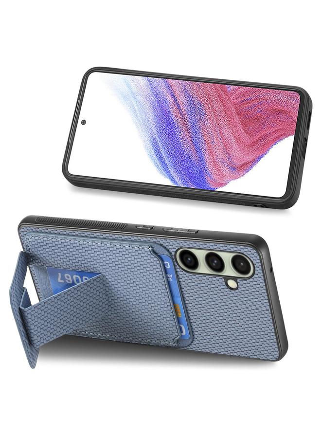 S-TOP Case For Samsung Galaxy A56 5G Carbon Fiber Card Bag Fold Stand Phone Case - Image 5