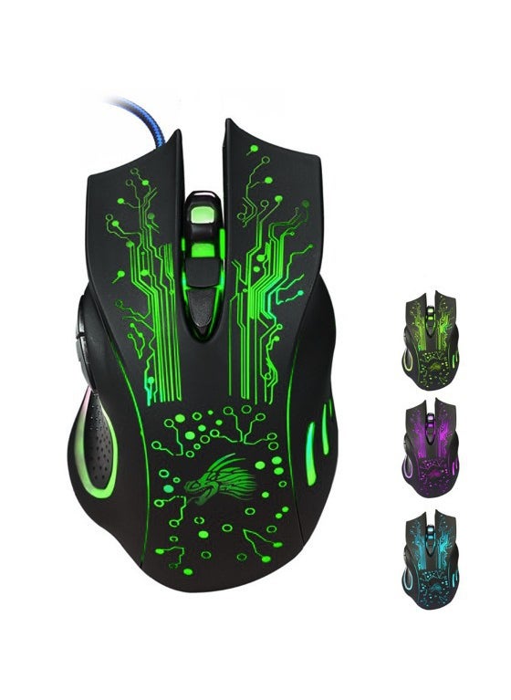 Gaming Mouse 7-Key Optical Wired Breathing Light USB Computer Mice High Quality Affordable Price from Mainland China V7 