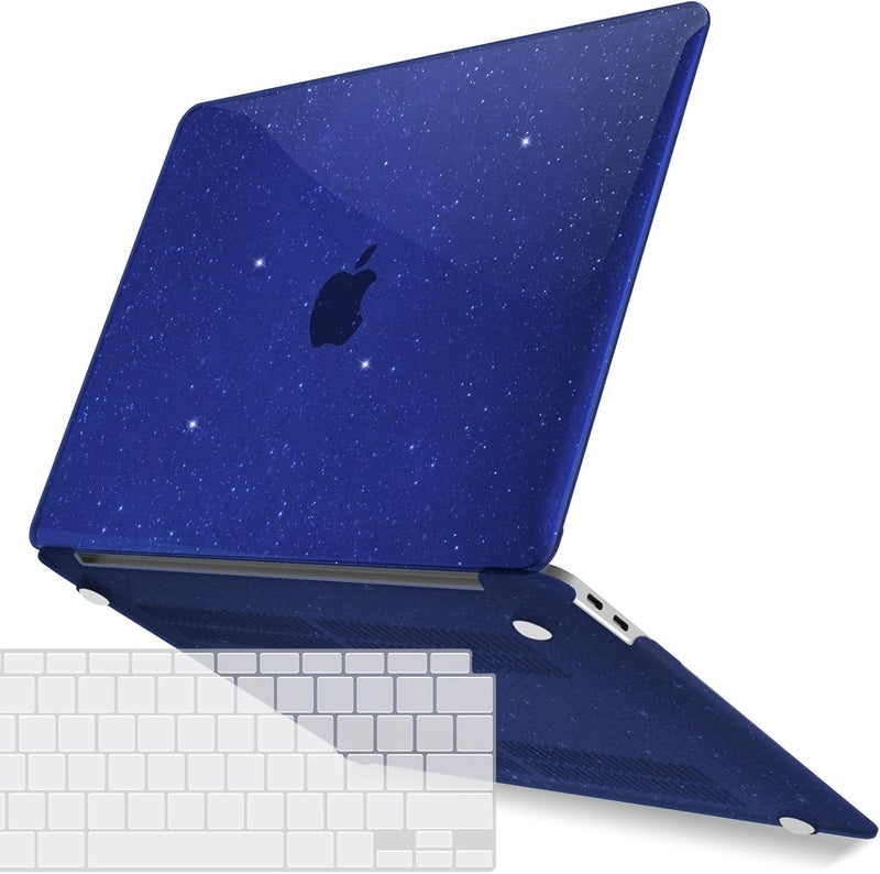 I Benzer Compatible with New MacBook Air 13 inch Case 2022 2021 2020 M1 A2337 A2179 A1932, Plastic Hard Shell Case with Keyboard Cover for Mac Retina Display with Touch ID, Star Blue, AT13-S-BL+1 - Image 1
