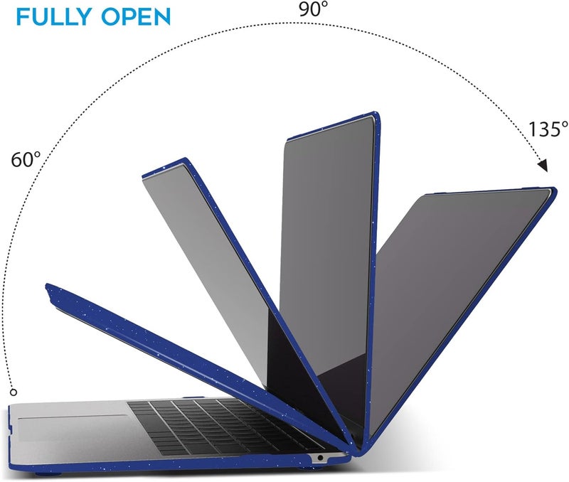 I Benzer Compatible with New MacBook Air 13 inch Case 2022 2021 2020 M1 A2337 A2179 A1932, Plastic Hard Shell Case with Keyboard Cover for Mac Retina Display with Touch ID, Star Blue, AT13-S-BL+1 - Image 5