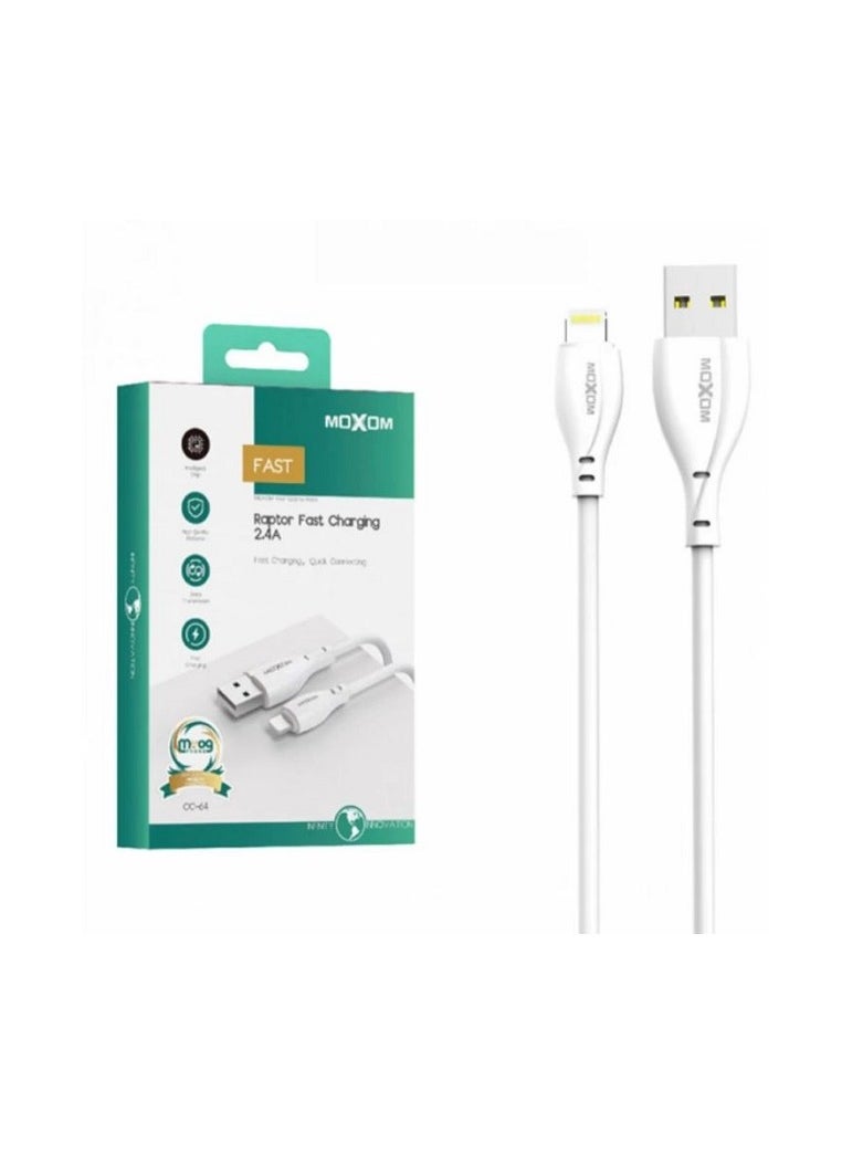 MOXOM Raptor Fast Charging 2.4A 1M Lighting Data Cable  CC-64  - Image 1