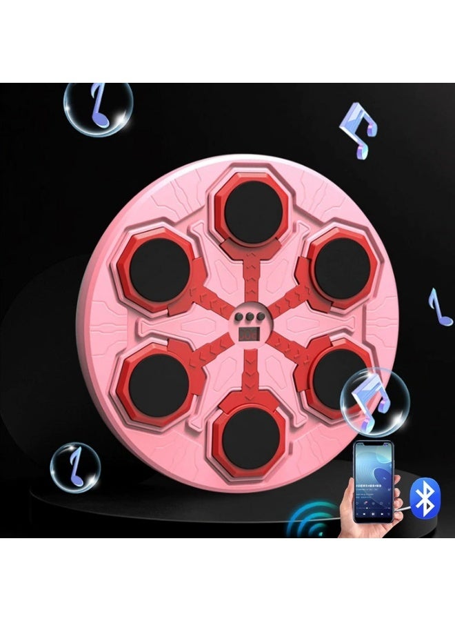 مرحبا القمر Electronic Music Boxing Machine Home Wall Mounted, Portable Smart Bluetooth LED Lights with Boxing Gloves for Home Kids Adult Boxing Training, Stress Release - Image 2