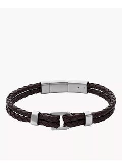 FOSSIL Bracelet for Men, D-link leather bracelet, Length: 213mm, Width: 13mm  - Image 1