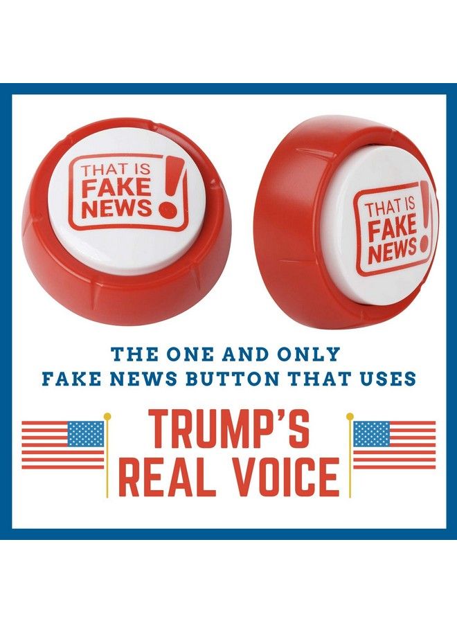 Donald Trump Fake News Button 11 Fake News Quotes In Real Voice Talking Gag Gift Desk Item Gag Accessories Gifts For Men And Women Funny Merchandise Stuff Batteries Included - Image 3