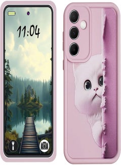Silicon TPU Case Camera Protection with 3D Cheerful Prints For Samsung Galaxy A56 5G (Hidden Cat)