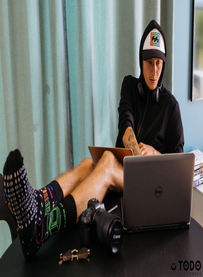 تودو جوارب TODO Colours المرحة للرجال والنساء - جوارب رائعة ومجنونة - هدايا مبتكرة - تصاميم مميزة (مبرمج، 43) - Image 5