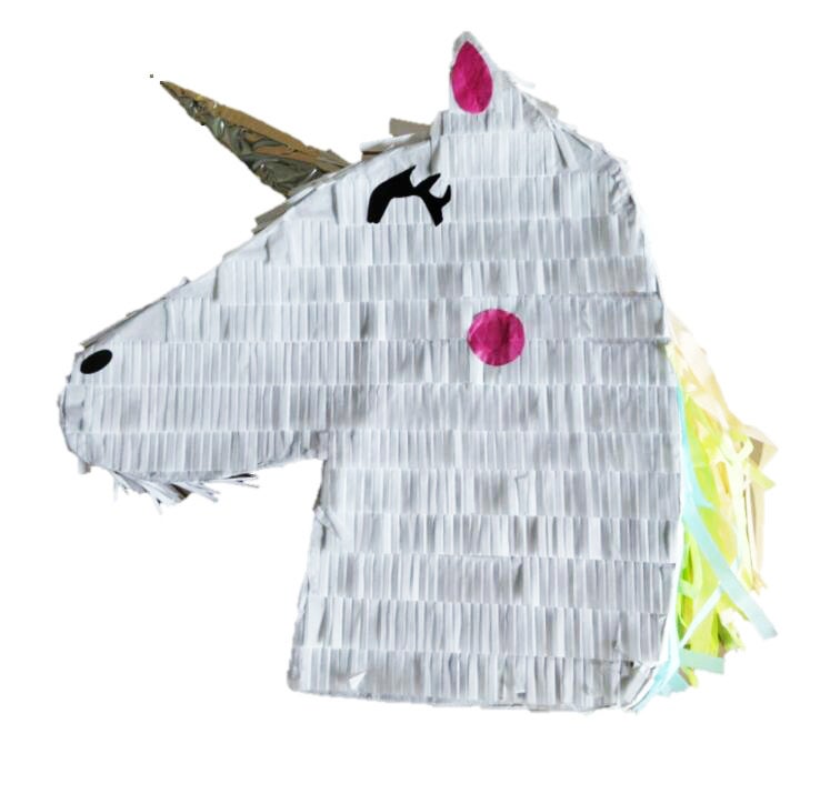 3D Pinata Assortment for Childrens Birthday Party White Unicorn head pinata