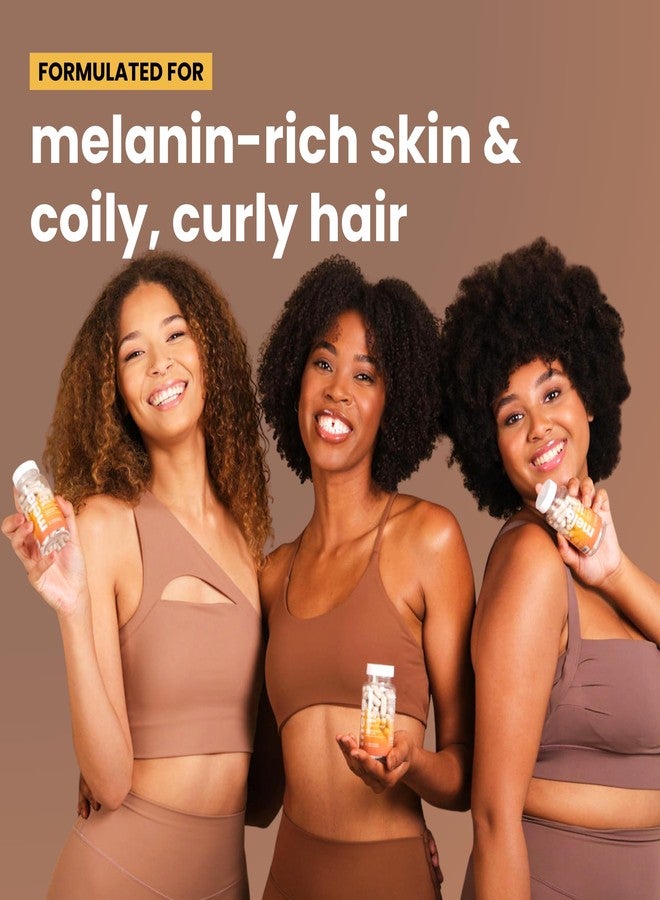Mela Daily Glow for Healthy Melanin-Rich Skin & Textured Hair – with Silica, Millet, Pumpkin Seed, Probiotics, Hyaluronic Acid & Vitamin D3 – Vegan, Biotin-Free, Gluten & Soy-Free – 60 Count - Image 2