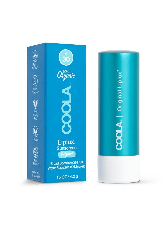 COOLA Organic Liplux Lip Balm and Sunscreen with SPF 30, Dermatologist Tested Lip Care for Daily Protection, Vegan and Gluten Free, 0.15 Oz - Image 1