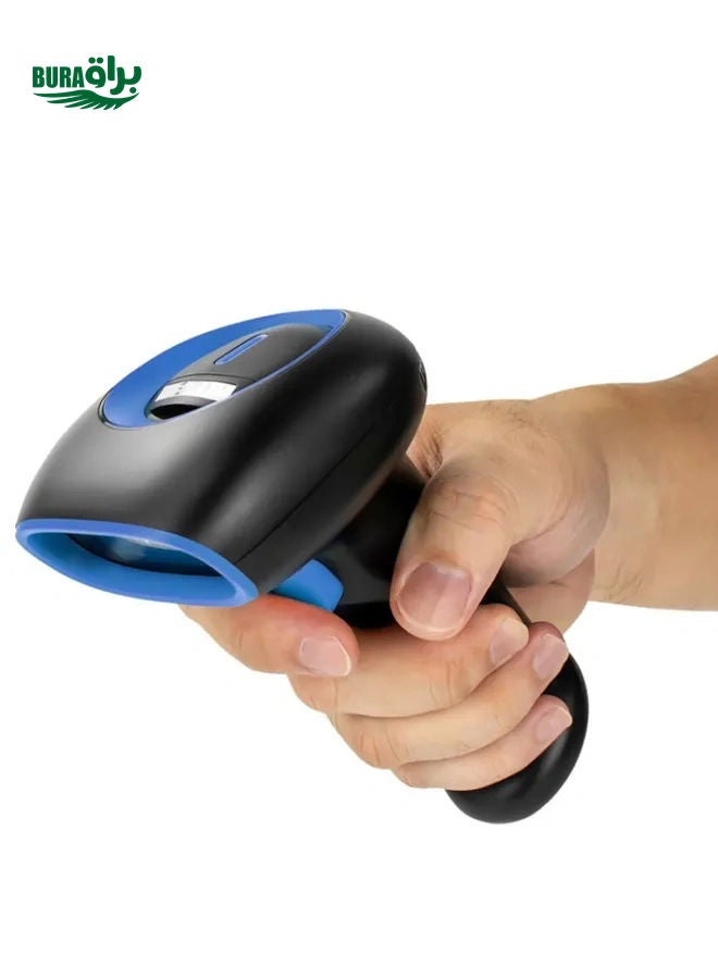 ماسح ضوئي يدوي لباركود السوبرماركت، جهاز مسح سريع للبضائع، موديل: سلكي ثنائي الأبعاد - Image 2