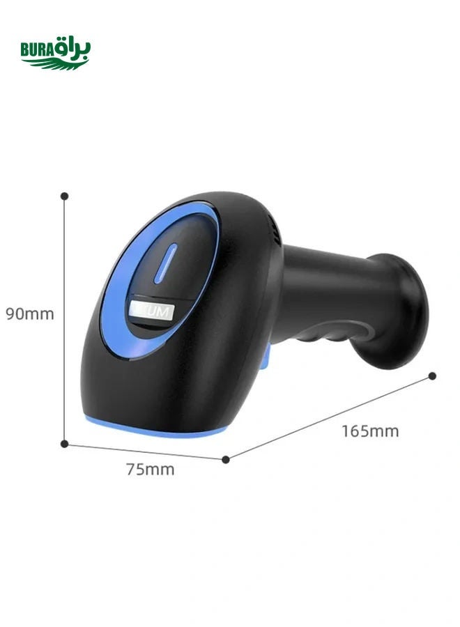 ماسح ضوئي يدوي لباركود السوبرماركت، جهاز مسح سريع للبضائع، موديل: سلكي ثنائي الأبعاد - Image 3