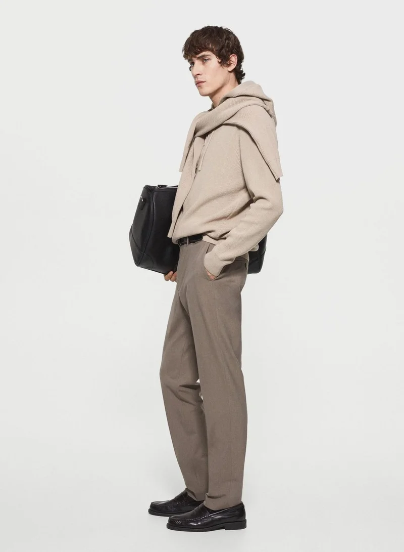 Mango Man Zip Detail Hoodie