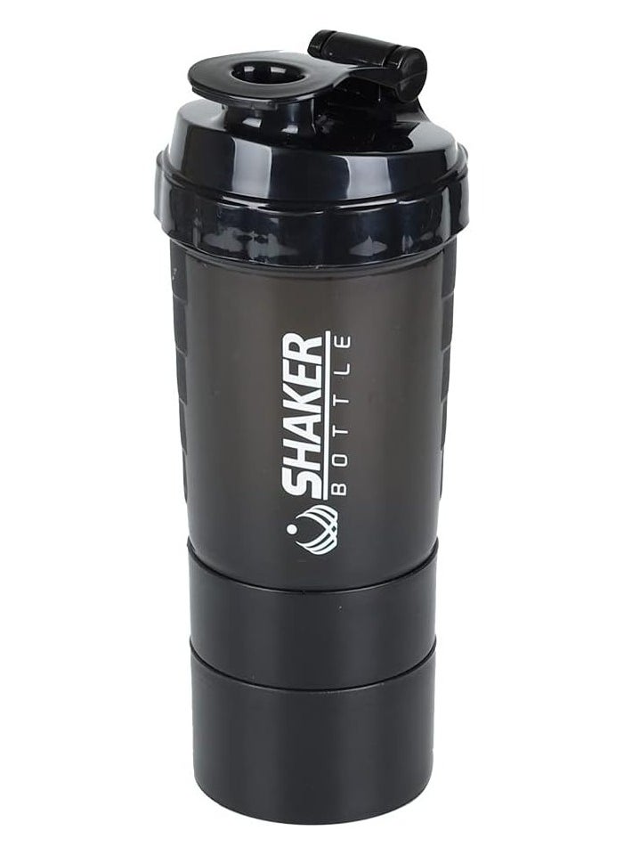 Bisbell - Leak-Proof Protein Shaker Bottle 3-Layer Twist Off Design Non-Slip Grip, BPA-Free Blender Bottle with Supplement and Pill Storage Compartments,BB3209 - Image 1