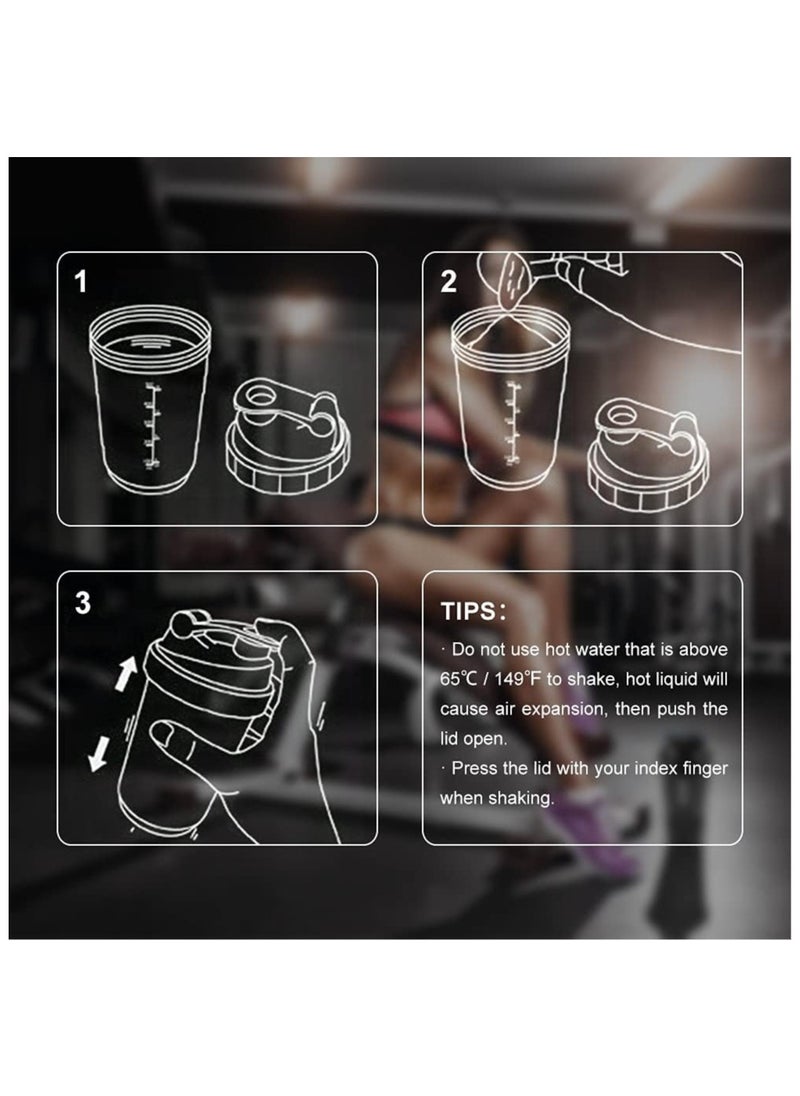 Bisbell - Leak-Proof Protein Shaker Bottle 3-Layer Twist Off Design Non-Slip Grip, BPA-Free Blender Bottle with Supplement and Pill Storage Compartments,BB3209 - Image 1