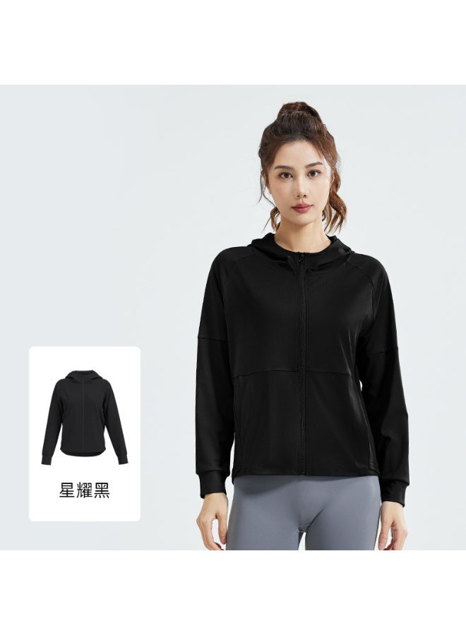 Autumn Spring Women Sport Jacket Zipper Loose Yoga Sports Hoodies Long Sleeves Running Jacket Gym Workout Hooded Tops Sweatshirt - Image 1