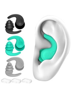 RATSAW 3 Pairs Ear Plugs Reusable Silicone Ear Plugs for Swimming Snorkeling and Other Water Sports Ear Plugs for Sleeping Noise Canceling  - Image 1