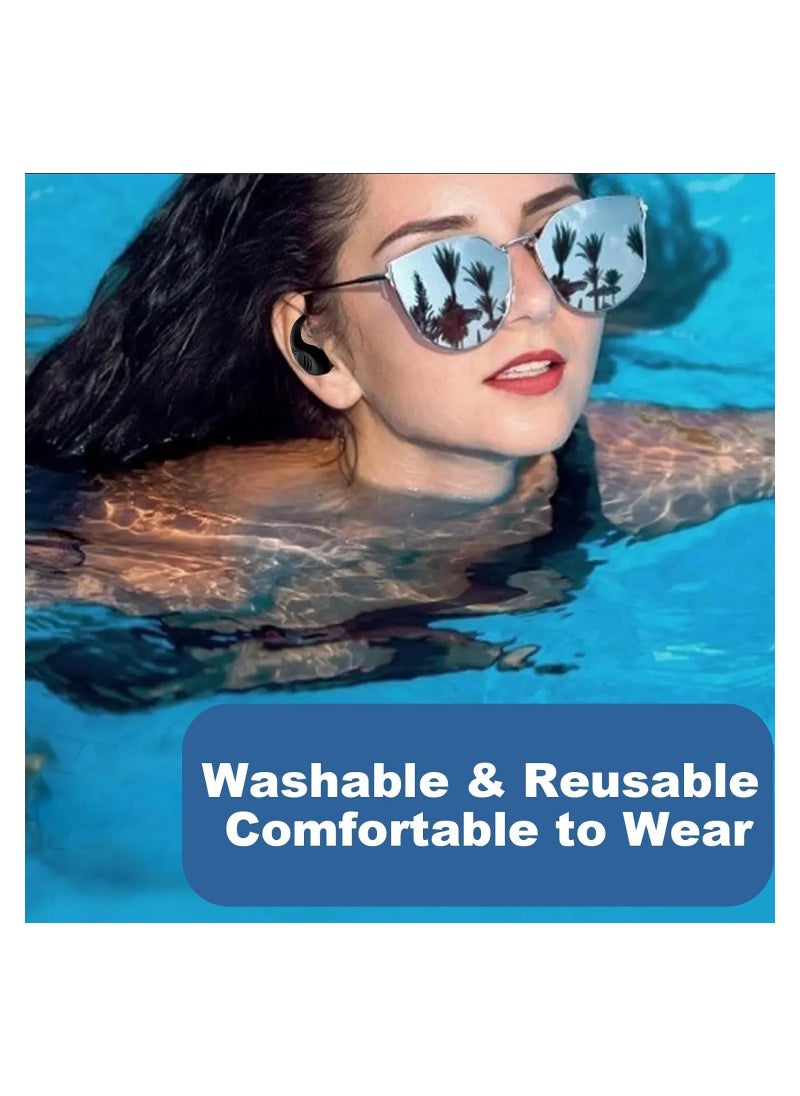 RATSAW - 3 Pairs Ear Plugs Reusable Silicone Ear Plugs for Swimming Snorkeling and Other Water Sports Ear Plugs for Sleeping Noise Canceling - Image 1