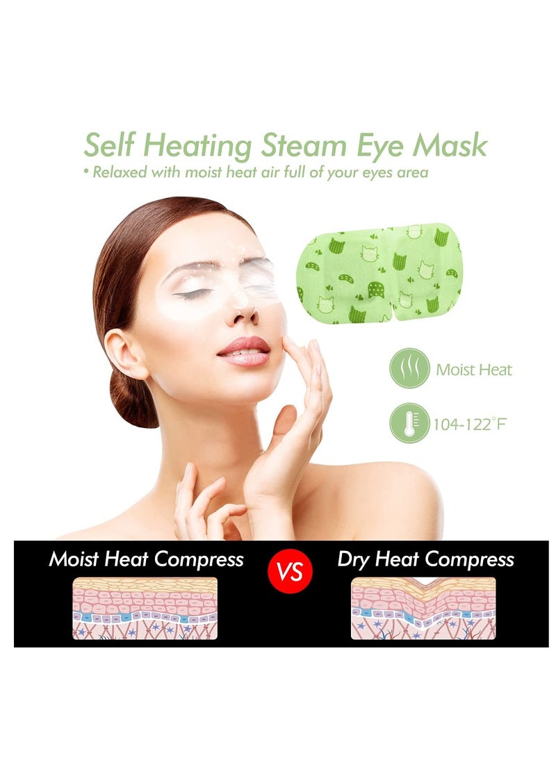 SOLARAE Heated Eye Mask 10 Packs Eye Masks for Dark Circles and Puffiness Dry Eyes Stress Relief Disposable Steam Eye Mask Works Better with Eye Cream Portable for Beauty Personal Care Unscented - Image 4