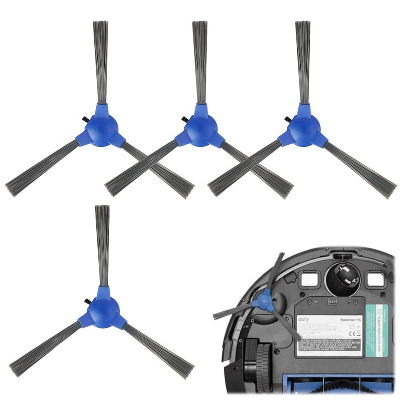 HASTHIP Replenishment Kit 4Pcs Replacement Side Brushes for EUFY 11S RoboVac 30 11 MAX 15C Universal Replacement Parts Replacement Accessories Vacuum Floor Cleaner Robot Replacement Side Brush - Image 1
