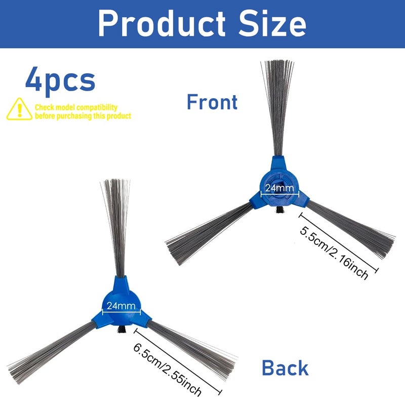 HASTHIP Replenishment Kit 4Pcs Replacement Side Brushes for EUFY 11S RoboVac 30 11 MAX 15C Universal Replacement Parts Replacement Accessories Vacuum Floor Cleaner Robot Replacement Side Brush - Image 3
